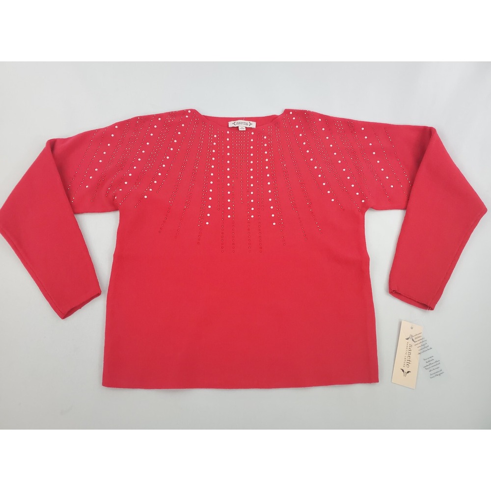 Nanette Lepore women sweater 8S2F16KP7 riding hood rayon blend red sz S $88